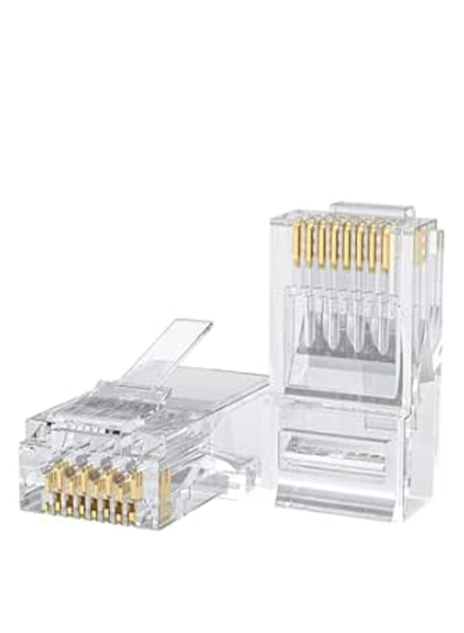 CableCreation Cat6 / Cat5e RJ45 Connector, Transparent - Pack of 100